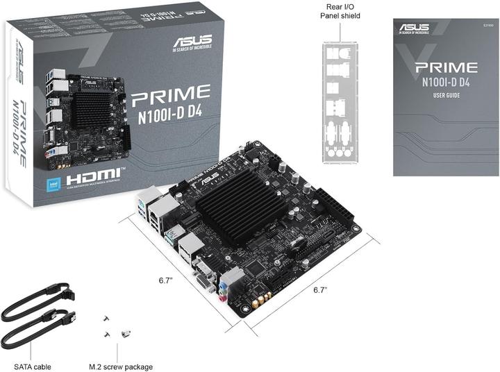 Produktbild ASUS Prime N100I-D D4 (NA (integrated CPU), Mini-ITX)