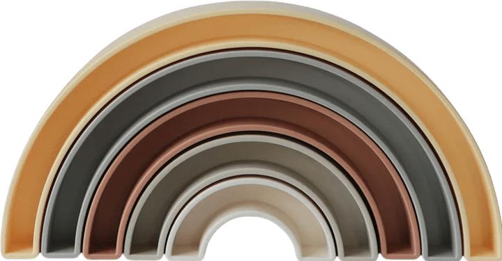 Actual product image Mushie Stacking game Rainbow Sol