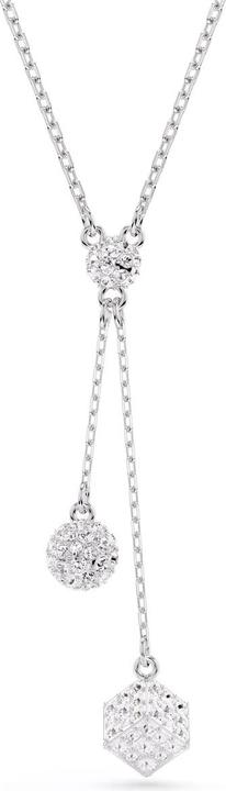 Immagine prodotto Swarovski Collana Dextera Y con palline e cubi di colore bianco (Metallo Swarovski)