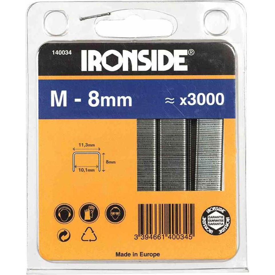 Ironside, Büroklammer, Heftklammer 8 mm, M (1 x)
