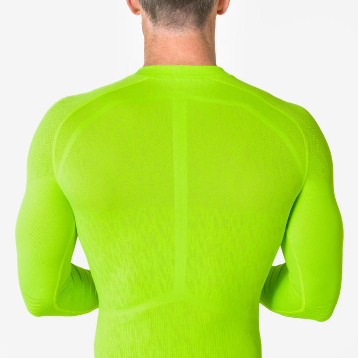 Actual product image Kipsta Damen/Herren Funktionsshirt langarm wärmend - Keepdry neongrün (XXL)