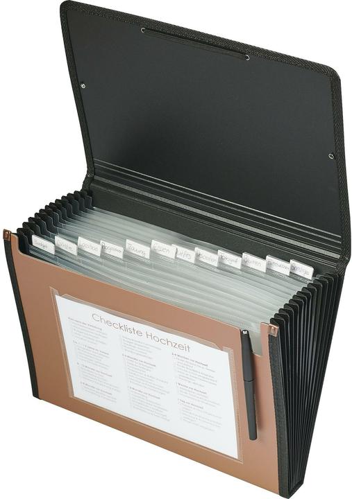 Produktbild Kolma Fächermappe Bliss A4 superstrong 12 Tabs bronze (A4, 1x)