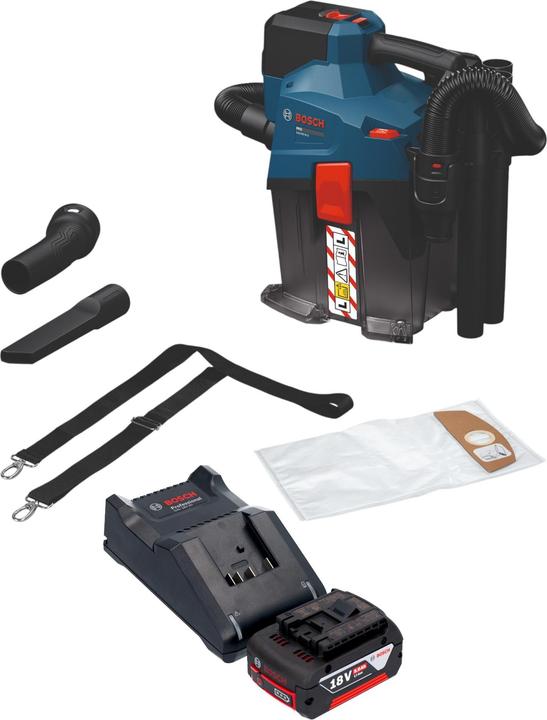 Bosch Professional Bosch GAS 18V-6L S Akku Staubsauger 18 V 6 l Staubklasse L + 1x Akku 5,0 Ah + Ladegerät (Trockensauger)