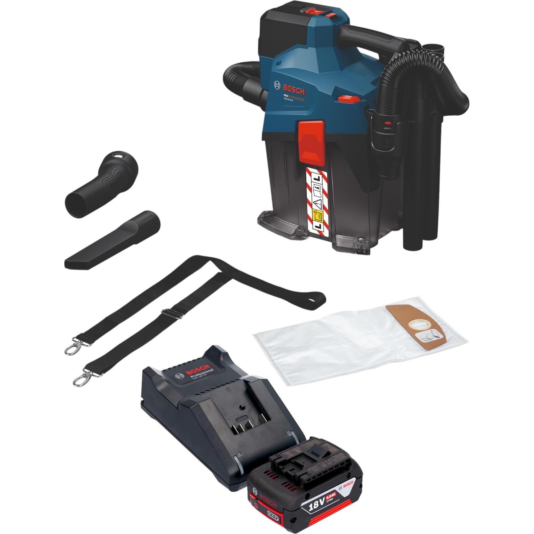 Bosch Professional, Aspiratore industriale, Aspirapolvere a batteria Bosch GAS 18V-6L S 18 V 6 l Classe di polvere L ( 06019K2100 ) Solo - (Aspirapolv