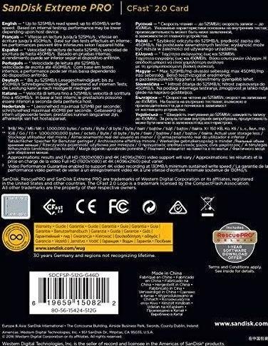 Productafbeelding SanDisk Extreem Pro (512 GB, CFast 2.0)