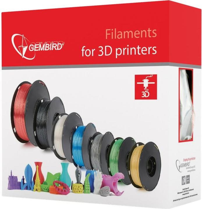 Image du produit Gembird 3DP-PLA1.75-02-MAR Matériau d'impression 3D Acide polyacétique (PLA) Marbre 1 kg (PLA, 1.75 mm, 1000 g)