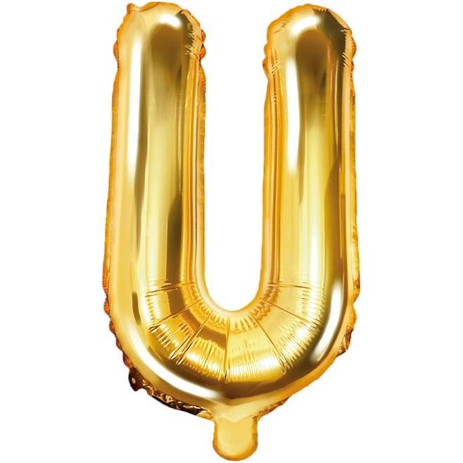 Partydeco Ballon Brief "U" in Gold