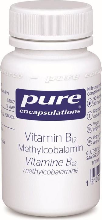 Actual product image Pure encapsulations Pure B12 Methylcobalamin (90 Piece, Capsules, 29 g)