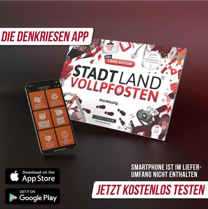 Produktbild Denkriesen Stadt Land Vollpfosten - A4 Block Crime Edition (d) (Deutsch)