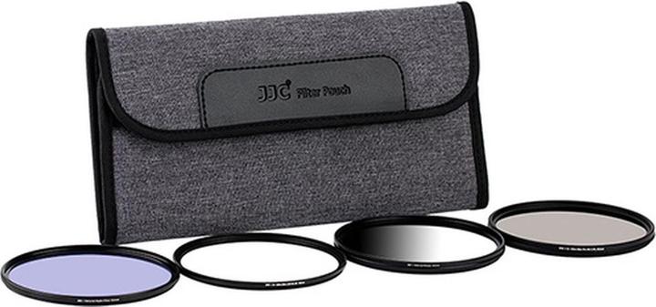 Actual product image JJC FP K4L Grey Filter Pouch holds 4 filters up to 82mm (82 mm)