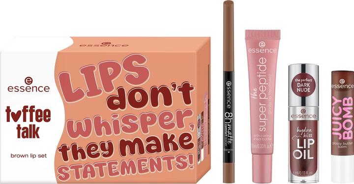 essence toffee talk brown lip set