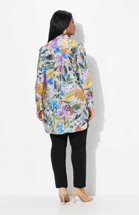 Produktbild Ulla Popken Longbluse, Modalmix, Hemdkragen, Langarm (60)