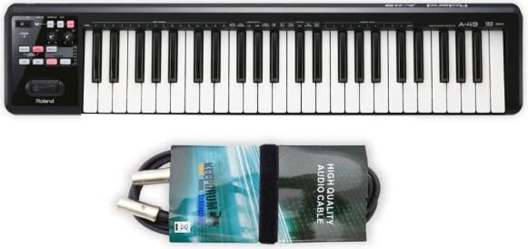 Actual product image Roland A49 MIDI Keyboard Black with MIDI Cable (Keyboards)