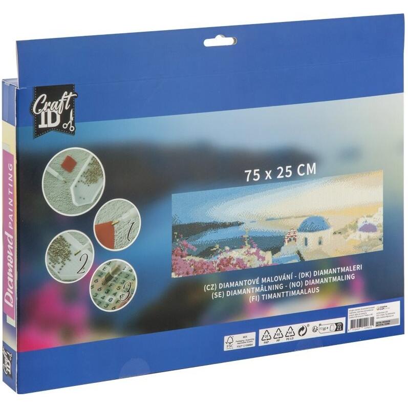Grafix CRAFT ID Diamantové malování Santorini 75x25cm