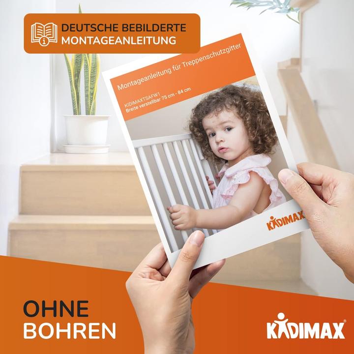 Produktbild Kidimax Treppenschutzgitter 75-84 cm (75 - 84 cm)
