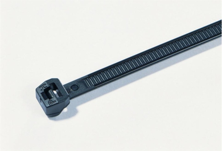 Produktbild HellermannTyton Kabelbinder aussenverzahnt OS-Serie (L x W) 100 x 2,5 mm T18ROS-HS-BK-C1 Farbe: Schwarz 100 St. (Kunststoffkabelbinder, 100 mm, 100 Stk.)
