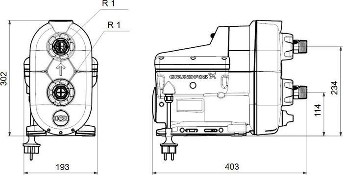 Image du produit Grundfos POMPE À EAU SCALA2 3-45 550W (Pompe à eau domestique)