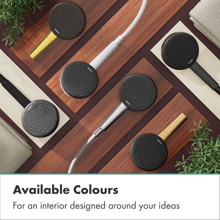 Produktbild hansgrohe Runde Handbrause mit 3 Strahlarten, Anti-Kalk und extra grosser Duschfläche (3 Strahlarten, 10.30 l/min)