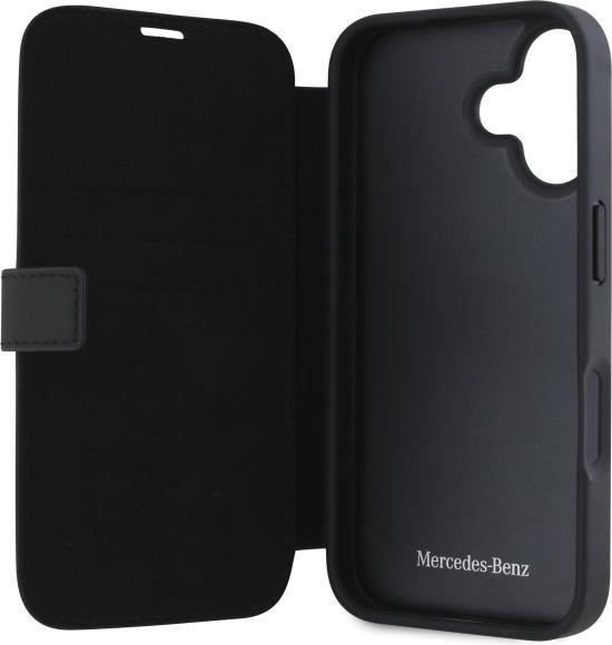 Actual product image Mercedes MEBKP16S23RBGVK iPhone 16 6.1" czarny/black Leather Wood Imitation (Apple iPhone 16)