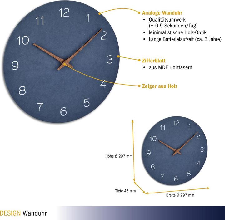 Produktbild TFA Wanduhr (29.70 cm)