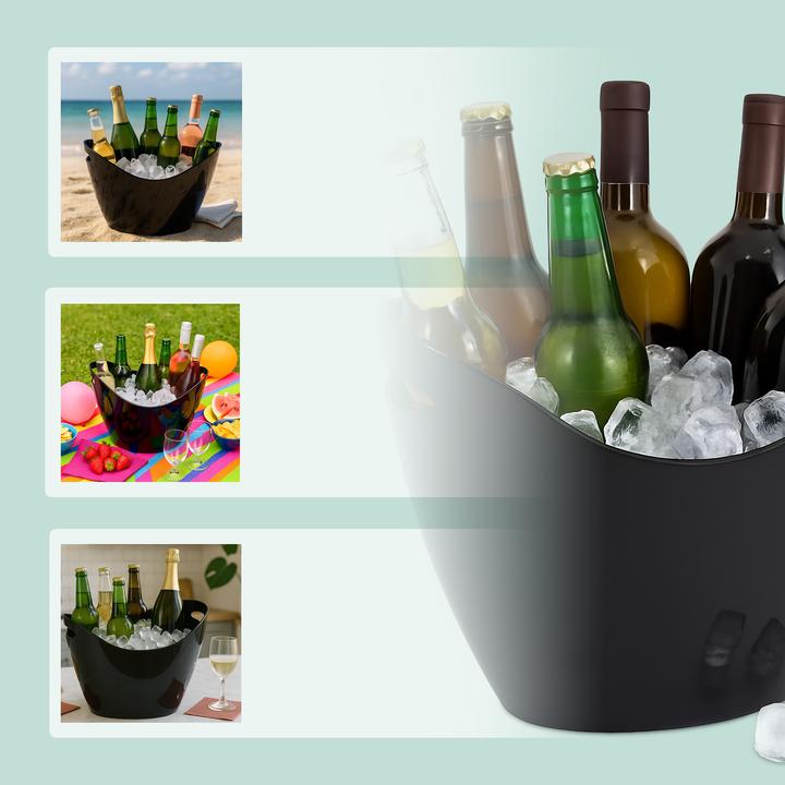 Actual product image Relaxdays Eiseimer 8l schwarz