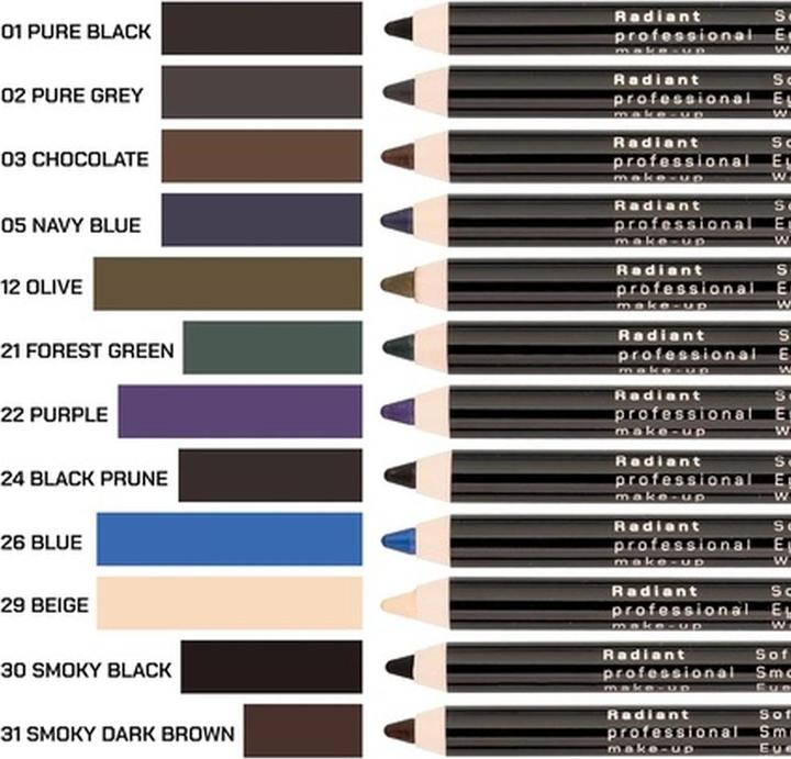 Actual product image Radiant Professional Softline Waterproof Eye Liner Pencil with Smudging Tool - Long Lasting Under Ey (Beige)