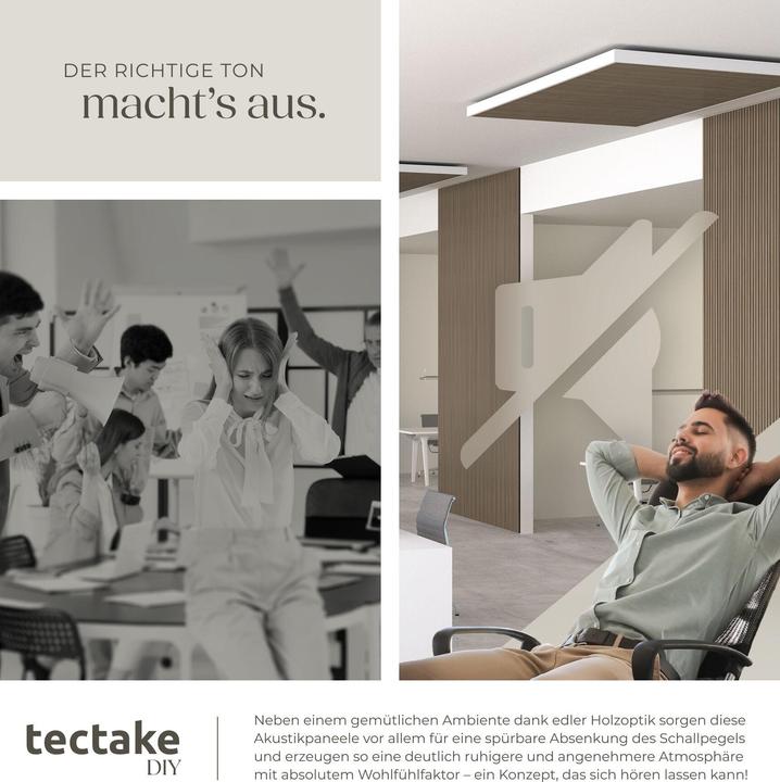 Actual product image tectake Sonic Wall wood look (4 pcs.)