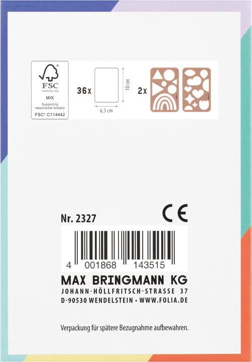 Produktbild Folia Blanko Spielkarten Set (36 Teile)