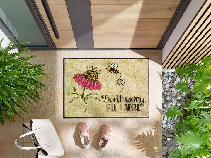 Produktbild Wash + Dry Fussmatte 60x85 cm Bee Happy (60 x 85 cm)