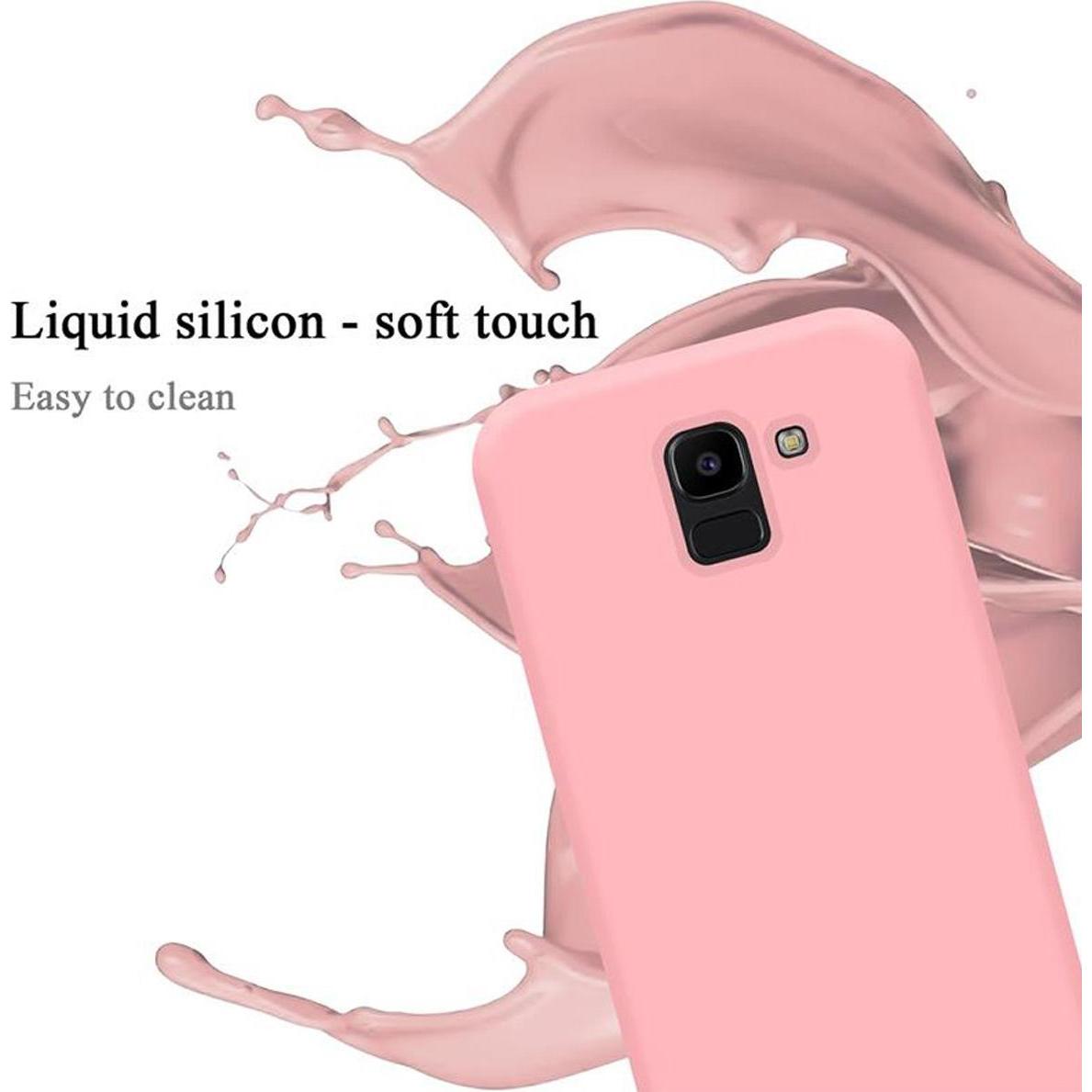 Thumbnail - Cadorabo TPU Liquid Silicone Case Cover (Samsung Galaxy J6 (2018)), Smartphone Hülle, Rosa