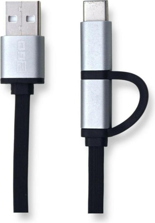 Produktbild 2GO 2in1 USB 3.1 Kabel 1,0m micro USB/USB 3.1C Hub (1 m)