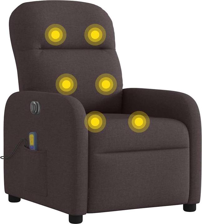 Immagine prodotto VidaXL Sedia da massaggio elettrica in tessuto marrone scuro
