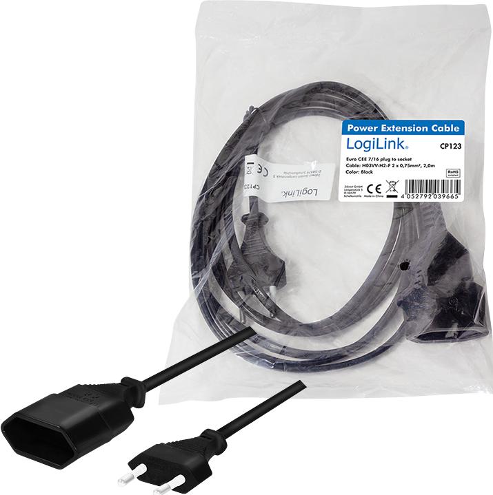 Produktbild LogiLink CP123 (2 m, CEE 7/16)
