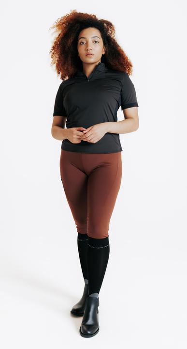 Actual product image Fouganza Reitleggings 500 Full Grip Damen braun (S)