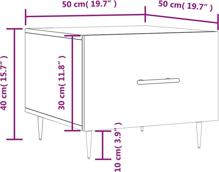 Produktbild vidaXL Couchtisch (50 x 50 x 40 cm)