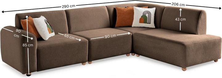 Actual product image Homitis S-Loft Right Corner Sofa (Corner sofa)