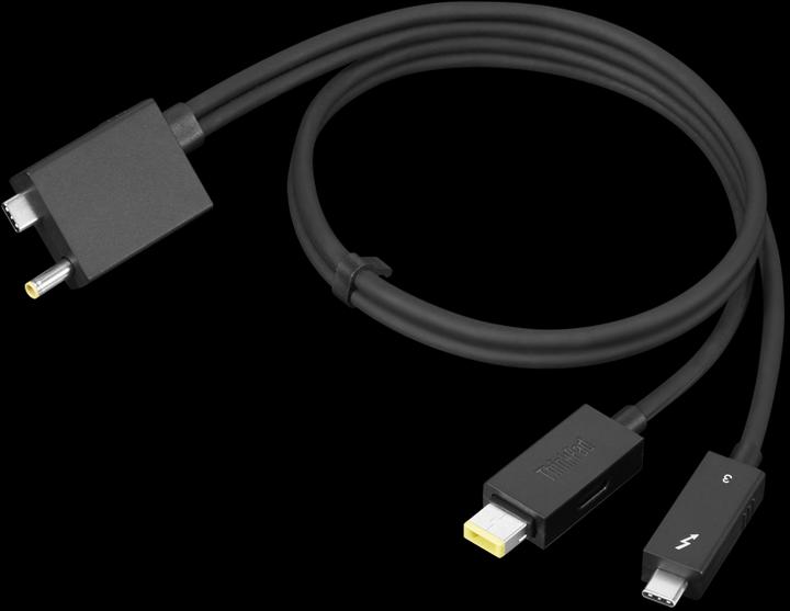 Actual product image Lenovo ThinkPad Tunderbolt 4 WorkStation Dock Split Cable (0.70 m, USB 4.0, 37.50 W)