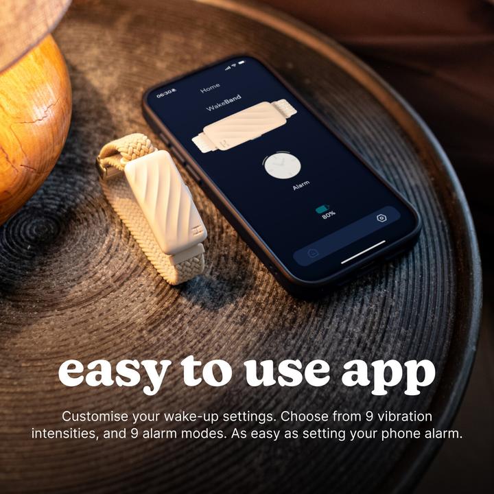 Actual product image Homedics SS-WB100BK-WW WakeBand, Your Silent Alarm, Black