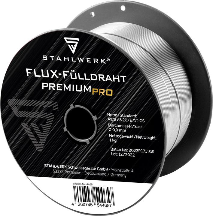 Stahlwerk Schweissdraht MIG MAG Premium Fülldraht E71T-GS Ø 0,9 mm S100/D100 1 kg