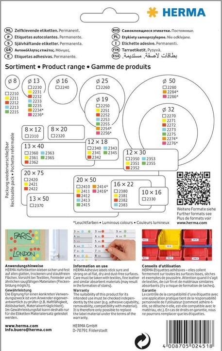 Immagine prodotto HERMA Etichette multiuso