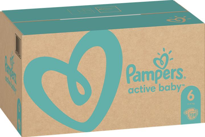 Produktbild Pampers Active Baby (Gr. 6, Monatsbox, 128 Stück)