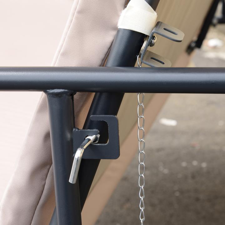 Immagine prodotto Outsunny Hollywoodschaukel Stahl, Polyester Beige+Schwarz