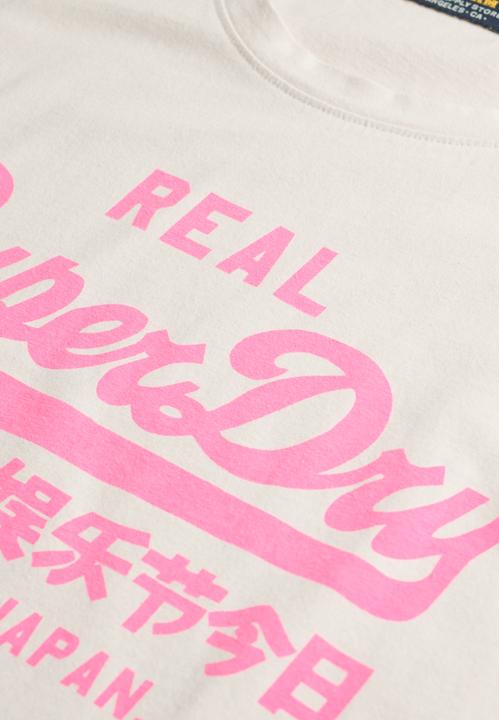 Image du produit Superdry Débardeur à encolure dégagée avec logo vintage fluo (L)