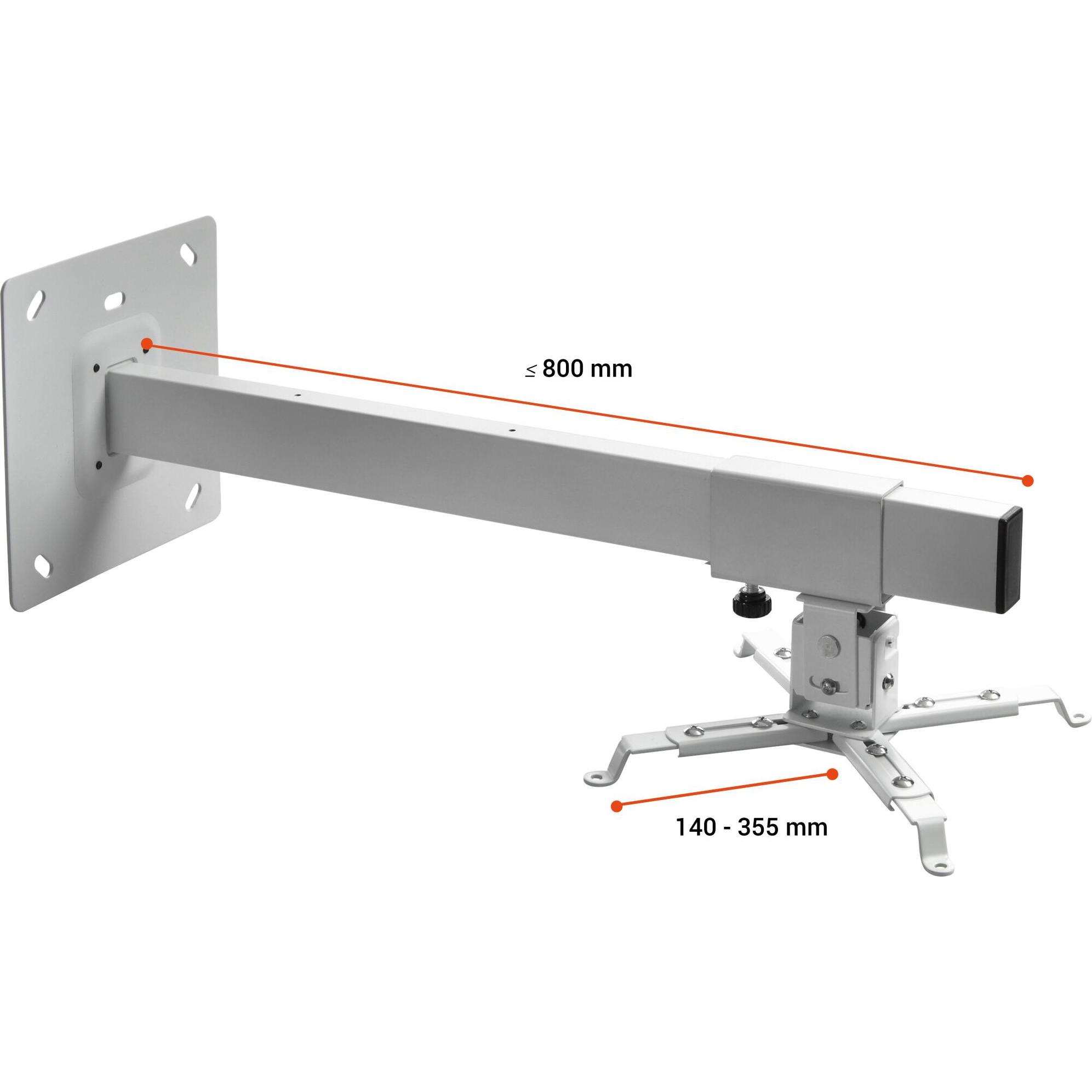 Celexon MultiCel Economy WM800 - Befestigungskit (Wandmontage, Schnittstellengabel, Proj (Wand), Beamer Halterung, Weiss