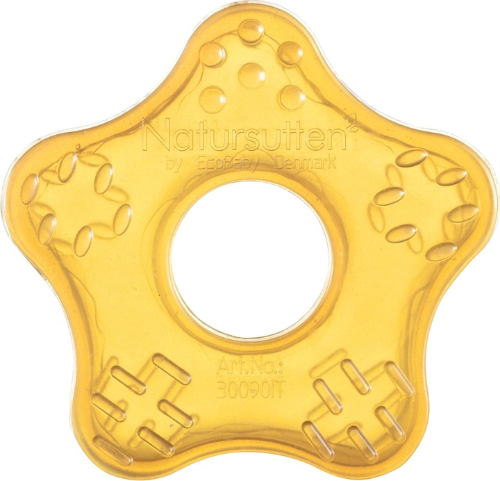 Actual product image Natursutten Organic Teething Ring Starfish 100% Natural Rubber