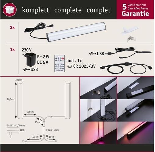 Produktbild Paulmann EntertainLED Lightbar Set (RGB, 30.50 cm, Indoor)