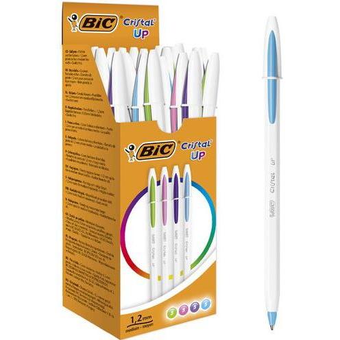 Bic, Schreibstifte, Kugelschreiber Cristal Up Fashion, sortiert, 20er Karton (Farbig sortiert, 20 x)