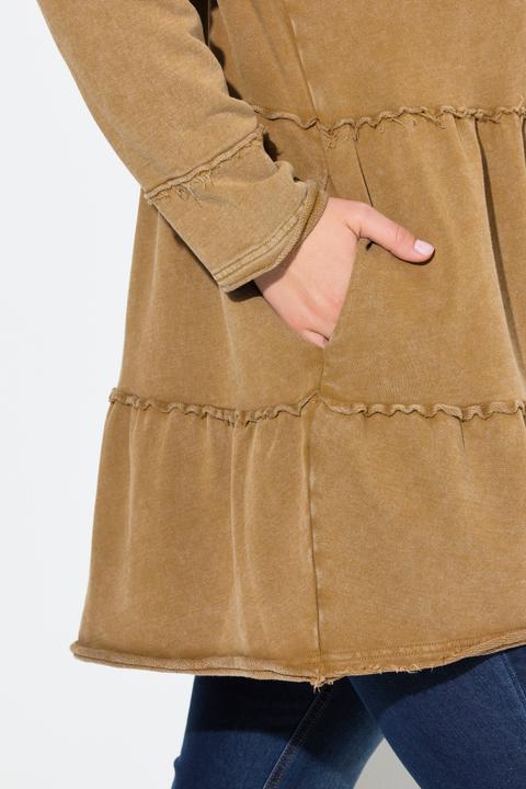 Immagine prodotto Ulla Popken Giacchetta dal taglio lungo e svasato con stile vintage e cappuccio (46, 48)