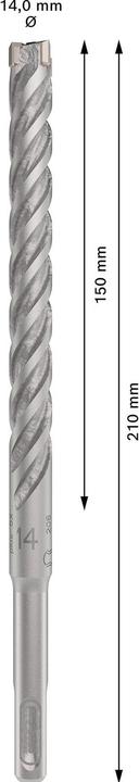 Immagine prodotto Bosch Zubehör Punta per martello PRO SDS plus-5X, 14 x 150 x 210 mm (14 millimetri)