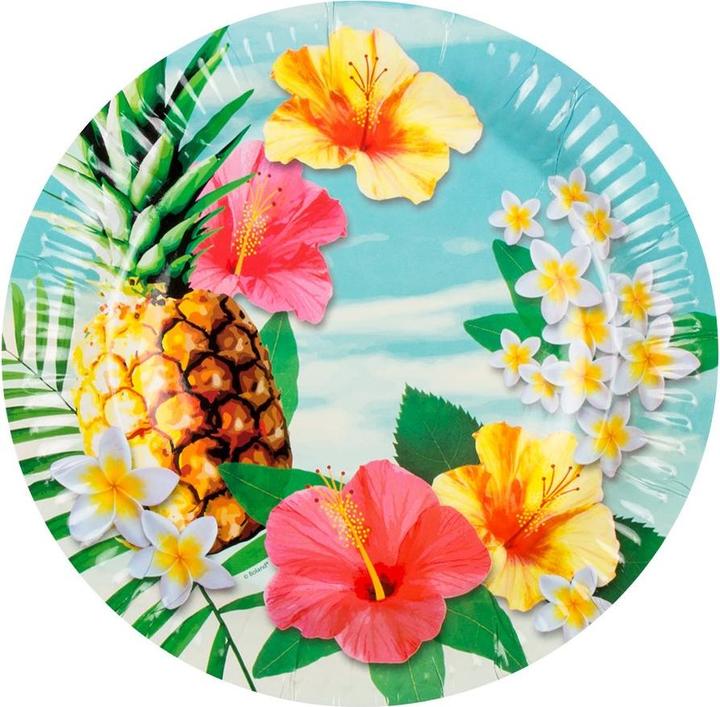 Immagine prodotto Boland 10 piatti di carta Paradise Hawaii Ø 23cm (10 pz.)